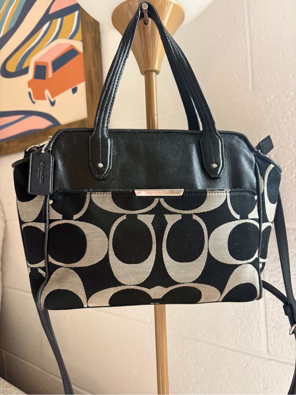Coach Taylor Signature Bette Mini Tote Satchel.